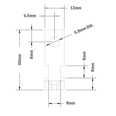 41-001-0 MODULAR SOLUTIONS PROFILE FASTENER<br>HIDDEN PROFILE CONNECTOR M